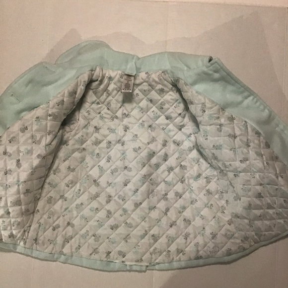 Little Me Toddler Girls Pea Coat Mint Green Bows Detail - Picture 6 of 9